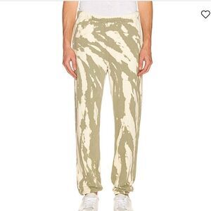 NWT LES TIEN Classic Sweatpant Sage & Butter Tie Dye XS
